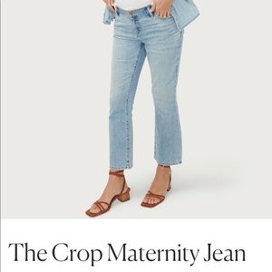 Hatch Crop Maternity Jeans - size 29, 2022 light wash, like new